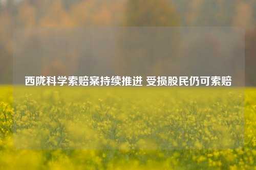 西陇科学索赔案持续推进 受损股民仍可索赔