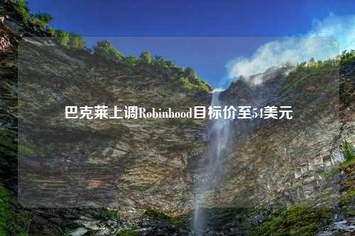 巴克莱上调Robinhood目标价至54美元